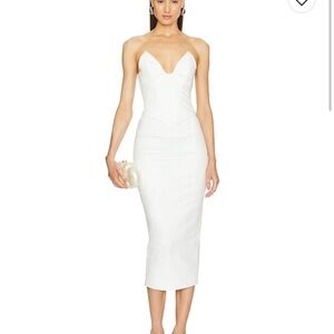 Michael Costello Strapless White Dress